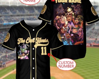 Custom The Owl House Matching Jersey Shirt, Hexside School Of Magic And Demonics Jersey shirt, Owl House Friends Group Baseball Shirt
