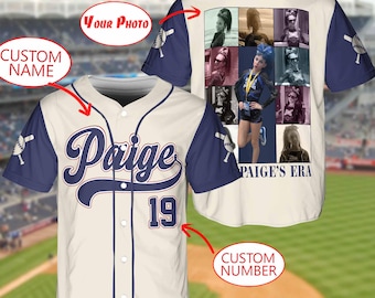 Custom Photo Version Jersey Baseball Shirt, Custom Your Photos Jersey Shirt, Custom Jersey Name Shirt, Custom