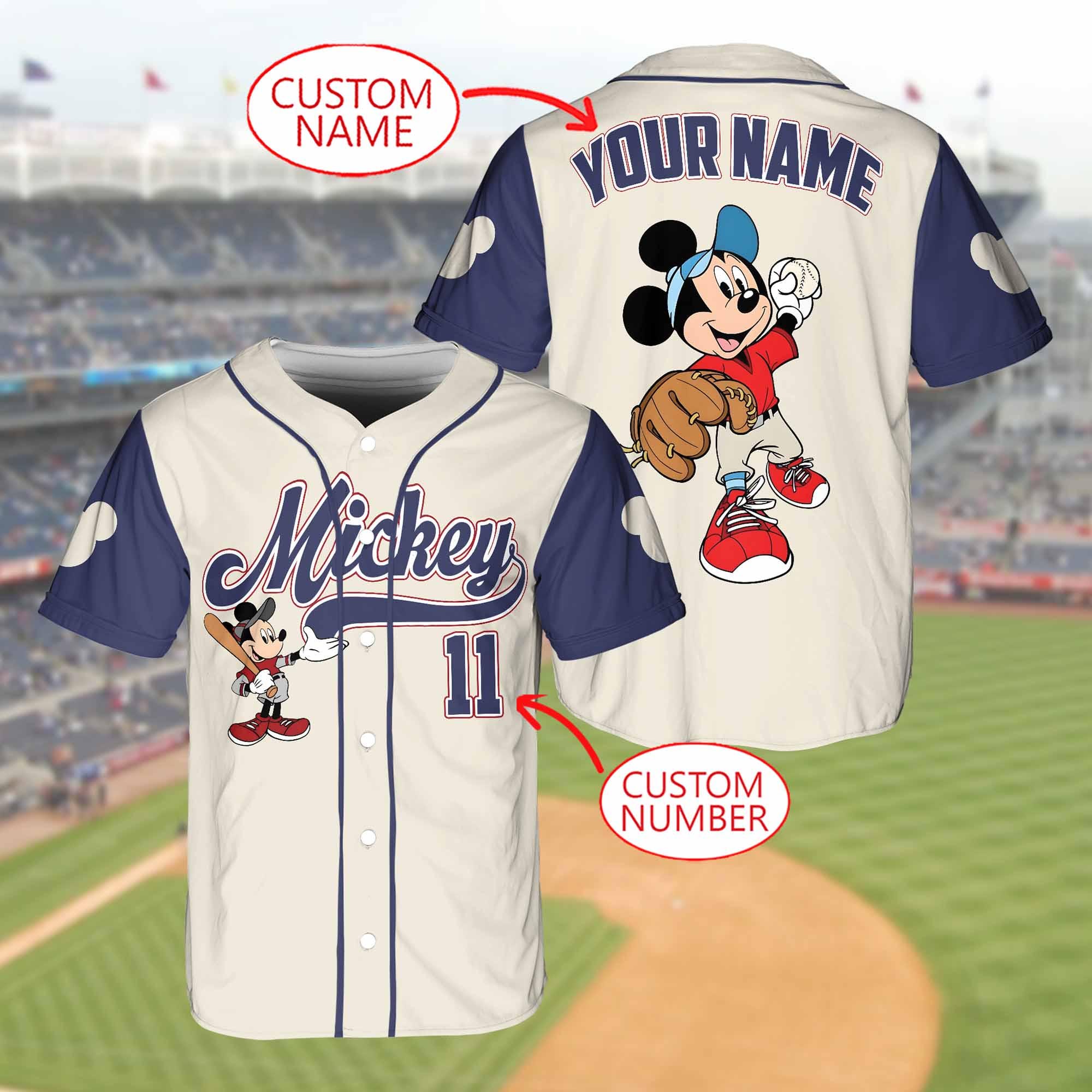 Mickey Mouse Baseball Jersey - Etsy
