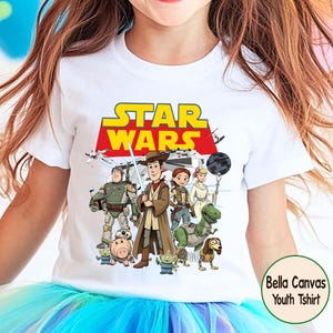 Disney Woody and Friends Star Wars Shirt, Toy Story Star Wars T-Shirt, Galaxy's Edge Shirt, Disney Woody Jessie Buzz Lightyear Tee image 4