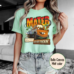 Camiseta Tow Mater Comfort Colors, Camiseta Disney Cars, Camiseta Disney Pixar, Camiseta Tow Mater, Camiseta de cumpleaños de Cars, Camisetas para el viaje familiar a Disney 2026 imagen 5