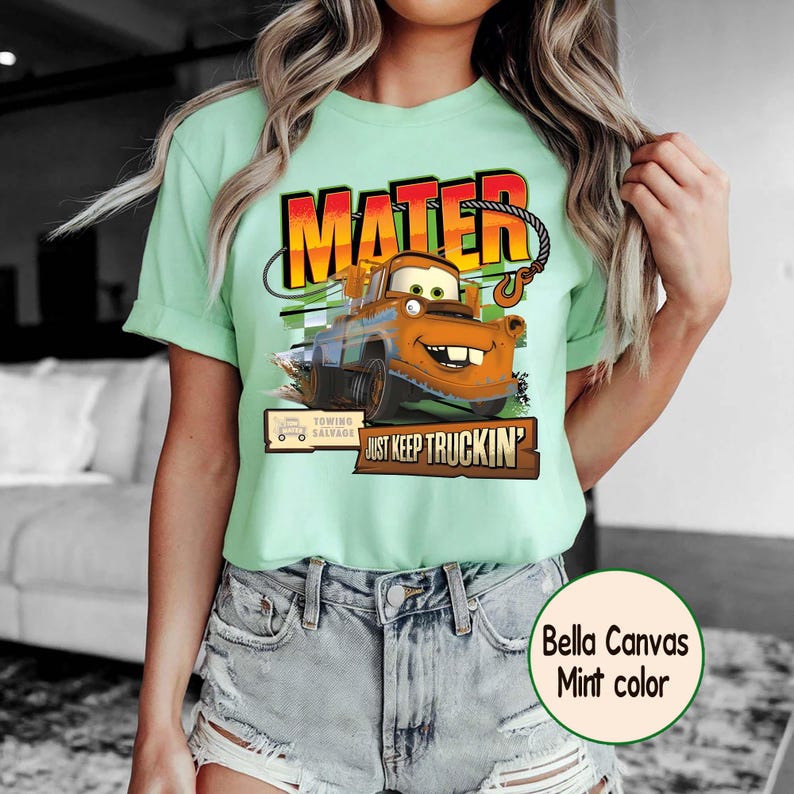 Camiseta Tow Mater Comfort Colors, Camiseta Disney Cars, Camiseta Disney Pixar, Camiseta Tow Mater, Camiseta de cumpleaños de Cars, Camisetas para el viaje familiar a Disney 2026 imagen 5