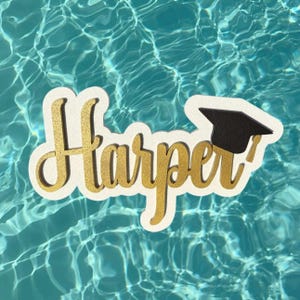 Graduation party customizable pool float sign