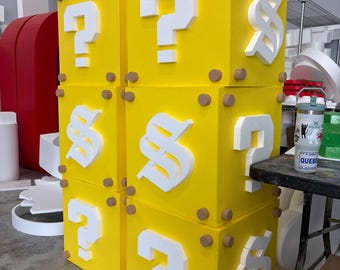 Super mario question mark block prop