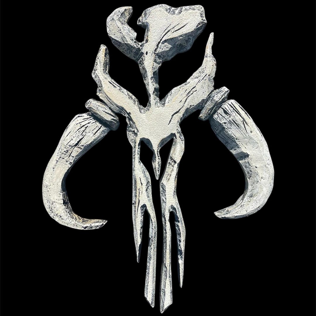Large Star Wars the Mandelorian Skull 24”| Mythosaur Symbol| Custom ...