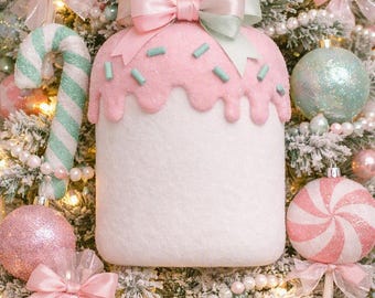 Huge Faux Pastel Peppermint Christmas Marshmallow Decoration