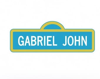 Sesame Street Sign: Personalized Birthday Party Decoration