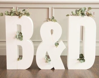 30" Wedding Initial Letters | Freestanding Styrofoam Decor