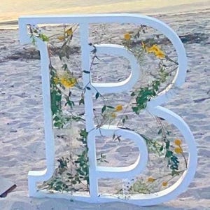 Letras huecas cortadas a medida, iniciales, nombre y apellido, letras de mesa, espuma personalizable independiente, con base. Telón de fondo y accesorios para fiestas