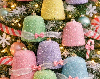 Pastel Peppermint Christmas Faux Candy Gumdrop Tree Decor