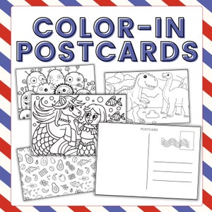 Cartões postais coloridos e cartões em branco - arquivos PDF para impressão, download instantâneo