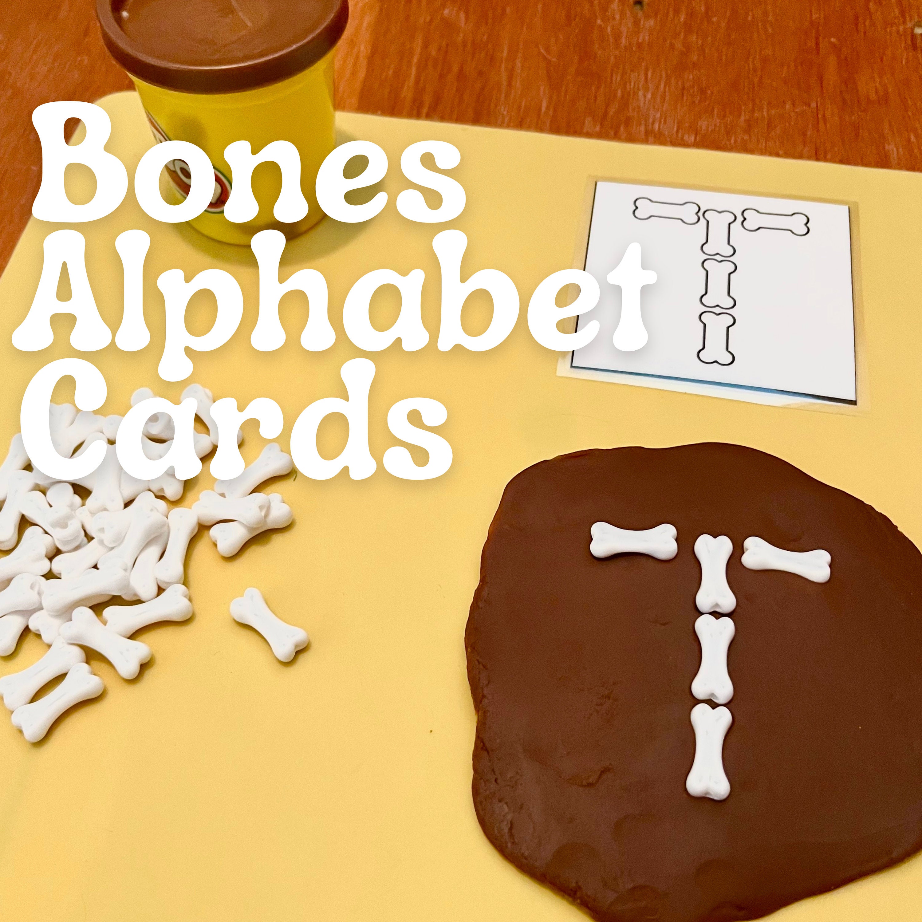 Bone Alphabet & Number Cards PDF Printable File Instant Download - Etsy