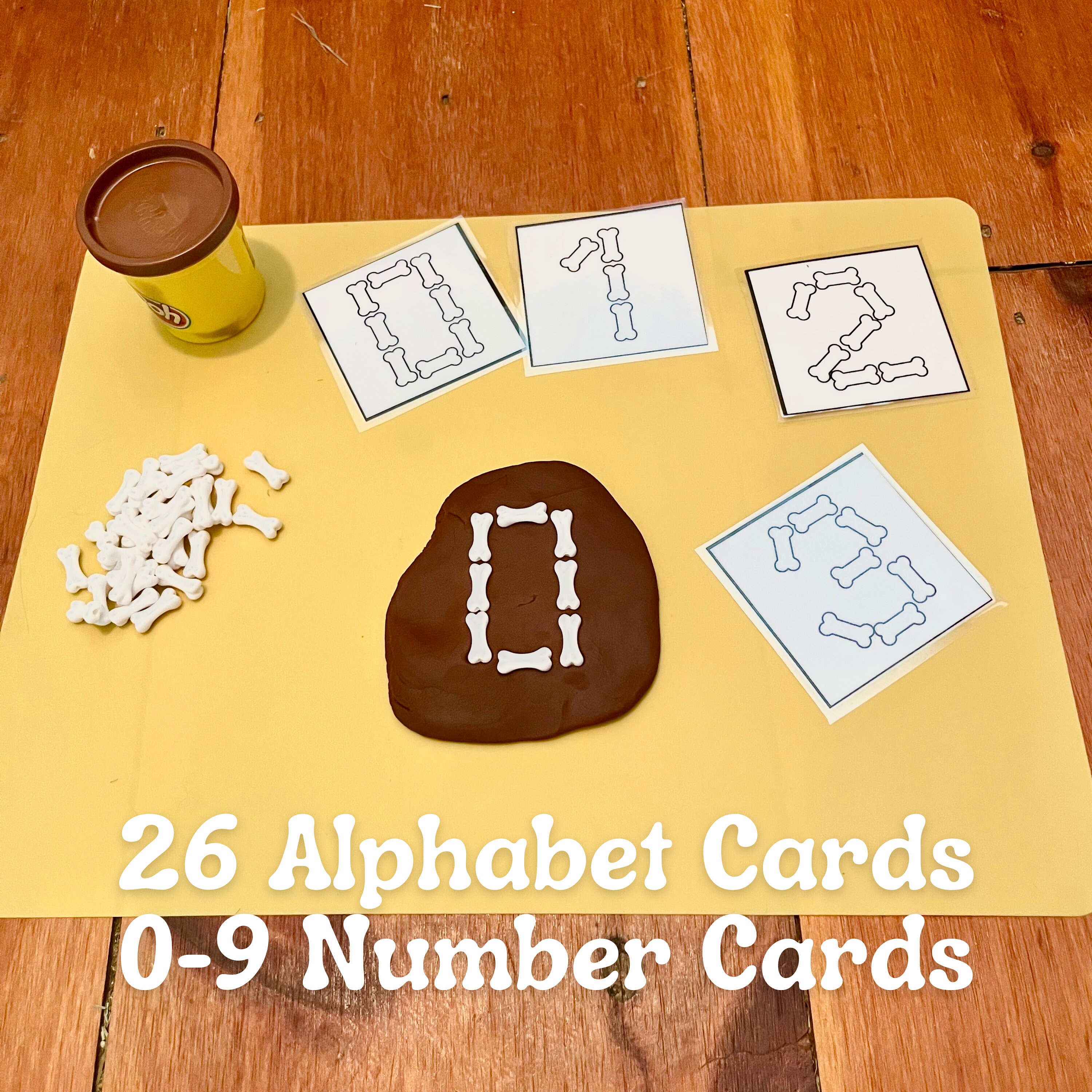 Bone Alphabet & Number Cards PDF Printable File Instant Download Etsy