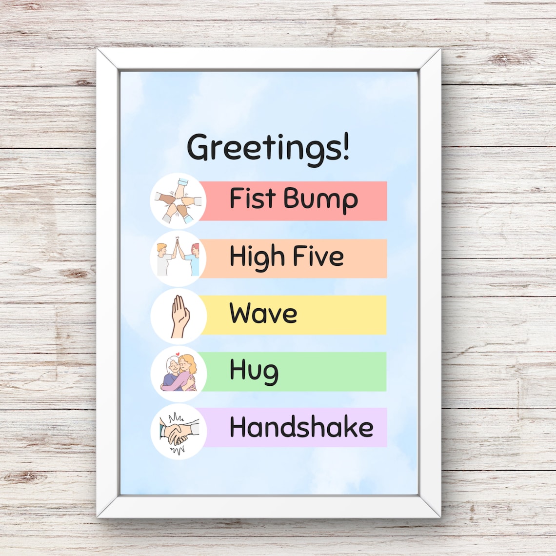 Greetings Poster for Your Classroom - PDF Printable File - Etsy