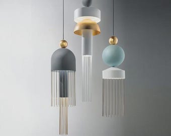 Lampe à suspension en verre fumé - Lustre en grappe minimaliste, luminaire de salle à manger moderne