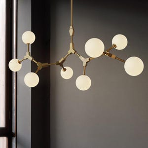 Modern Branch Chandelier - Sculptural Dining Room Light, Kitchen Island Ceiling Fixture, Minimalist LED Pendant