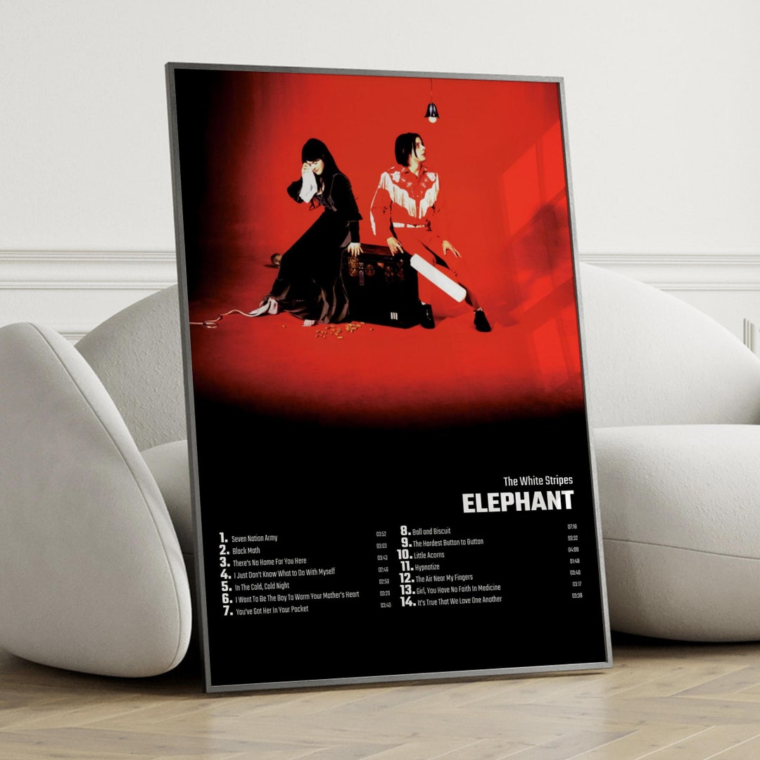The White Stripes Elephant Album Cover Poster Wall Art, the White
