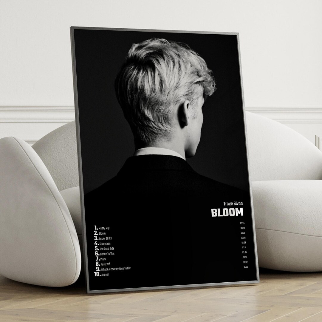 Troye Sivan Bloom Album Cover Poster Wall Art, Troye Sivan, Bloom Etsy
