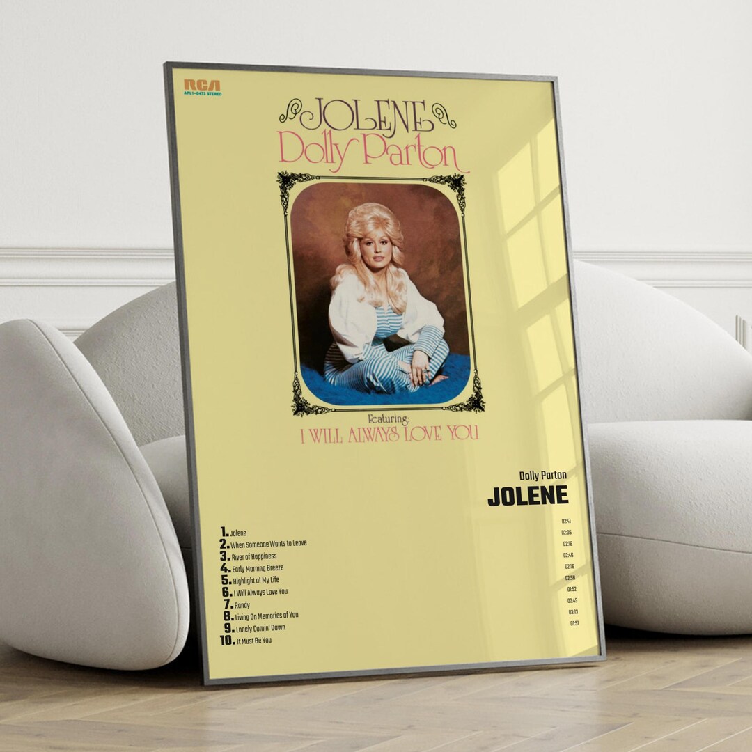 Dolly Parton Jolene Album Cover Poster Wall Art, Dolly Parton, Jolene