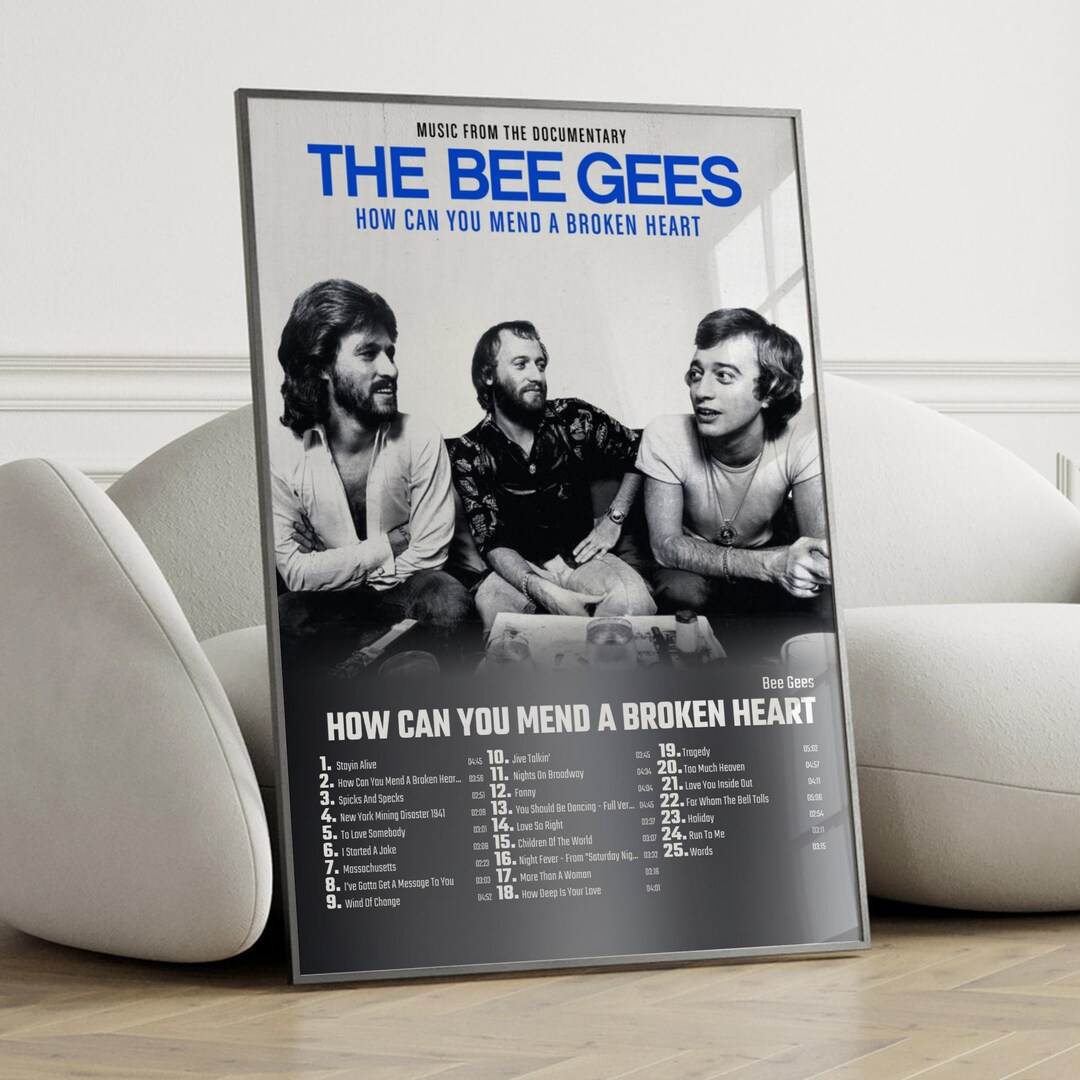 Bee Gees How Can You Mend A Broken Heart Album Cover Poster Wall Art
