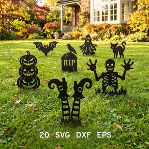 Halloween Hands Garden Stakes Svg Bundle, Tombstone Grass Decor, Garden Laser Cut, Halloween Welcome Yard Svg, Skeleton, Xtool Cnc Glowforge