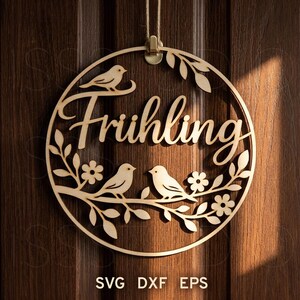 Frühling deur hanger SVG, Pasen deur teken, Pasen Glowforge laserbestand, Pasen Cricut bestand, Ostern, Frühling Fenster Deko, Fensteraufhänger