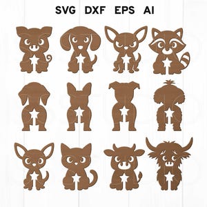 Bag Clips Svg Bundle, Cute Bread Bag Holder Svg, Animal Glowforge, Funny Laser Cut File, Animals Bread Bag Clips Svg, Cricut Silhouette File