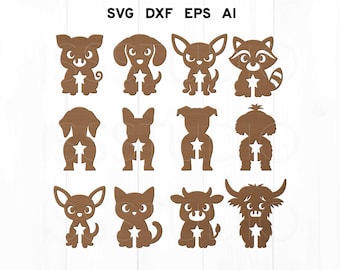 Bag Clips Svg Bundle, Cute Bread Bag Holder Svg, Animal Glowforge, Funny Laser Cut File, Animals Bread Bag Clips Svg, Cricut Silhouette File