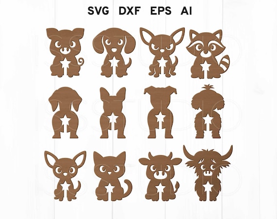 Bag Clips Svg Bundle, Cute Bread Bag Holder Svg, Animal Glowforge, Funny Laser Cut File, Animals Bread Bag Clips Svg, Cricut Silhouette File