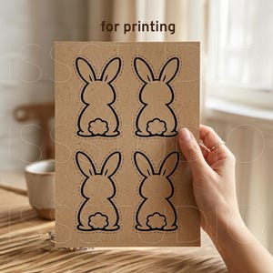 Soporte de chocolate de conejito de Pascua SVG, Druckvorlage Ostern de chocolate redondo, Osterhase Verpackung zum Drucken, DIY para Cricut, Ferrero Rocher PDF imagen 3