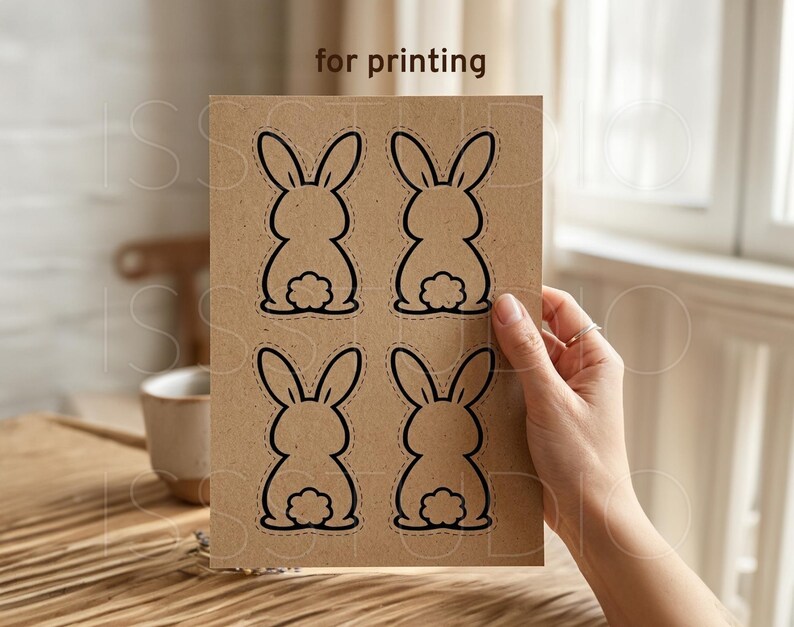 Soporte de chocolate de conejito de Pascua SVG, Druckvorlage Ostern de chocolate redondo, Osterhase Verpackung zum Drucken, DIY para Cricut, Ferrero Rocher PDF imagen 3