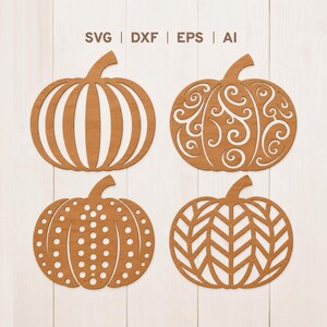 Pumpkin Laser Cut File, Autumn Pumpkin svg, Patterned Fall Cut Files, Pumpkin Decor svg, Halloween Pumpkin svg, Pumpkin Glowforge Silhouette