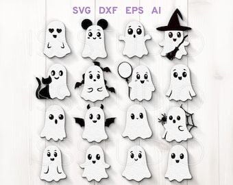 ゴーストバンドルsvg、ゴーストグローフォージsvg、ハロウィンレーザーカットファイル、ゴーストsvgカットファイル、ハロウィングローフォージデコレーションsvg、ゴーストシルエットクリカット