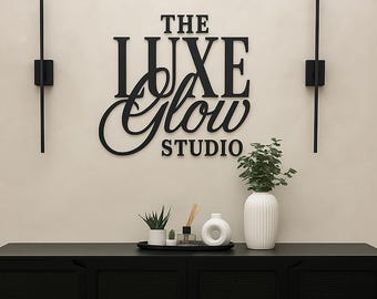 Laser Cut 3D Logo Sign: Wood or Acrylic Small Business Wall Decor