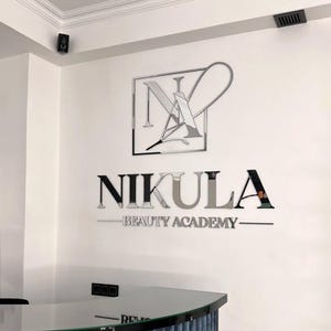 Business Logo Sign Reception Logo Sign Beauty Salon Sign, Laser Cut Logo Sign, 3D Business Sign, Business Signboard, Aesthetic Salon Sign