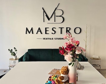Laser Cut Business Logo Sign: 3D Reception Decor