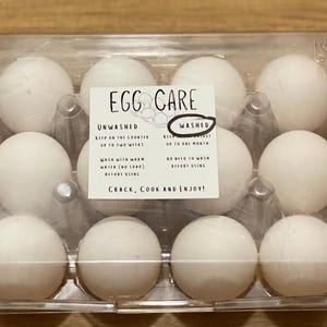 Egg Care Instructions Sticker | Labels | eggs | chickens | chicken mom