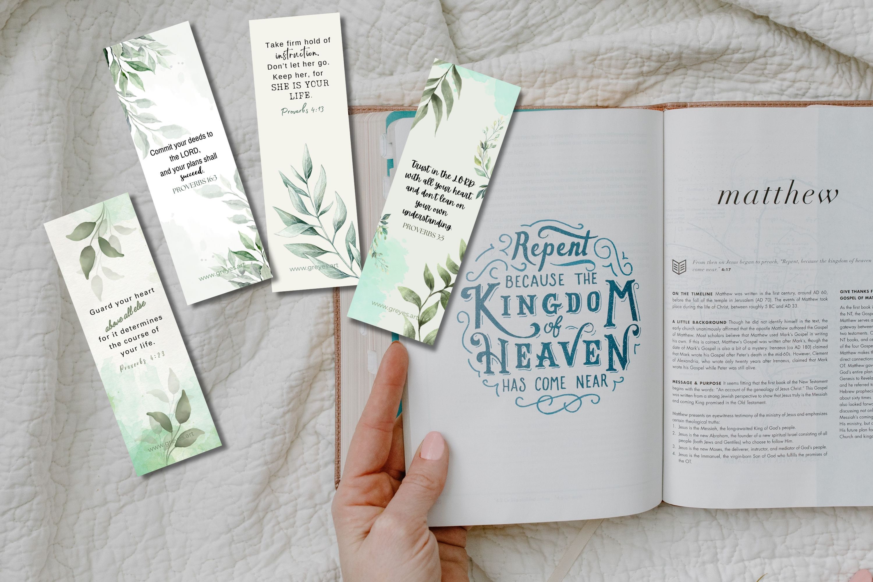 8x Christian Printable Bookmarks, Bible Verse Bookmarks, Printable ...