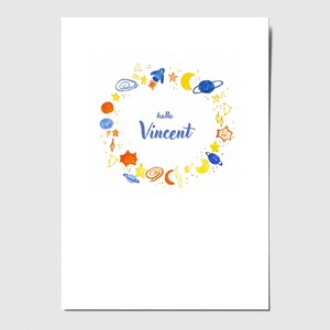 Biglietto di nascita, biglietto di auguri per bebè, personalizzabile