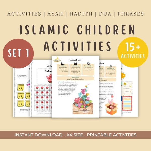 Islamic Activities for Kids: Digital Learning Bundle Set 1 | Instant Download | Bonus Ramadan Content | Pedagogical Educational Fun at Home!