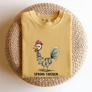 Comfort Colors® Frühlings Huhn Shirt | Huhn Bauer Shirt | Lustiges Huhn Shirt | Männer und Frauen Frühling Shirt | Geschenk an Huhn-Liebhaber