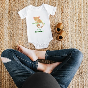 NANAY&#39;s Little TARSIER Filipino Baby Onesie and Toddler | Filipino Monkey Shirt | Gift for Baby | Gift For Mom To Be | Baby Shower Gift