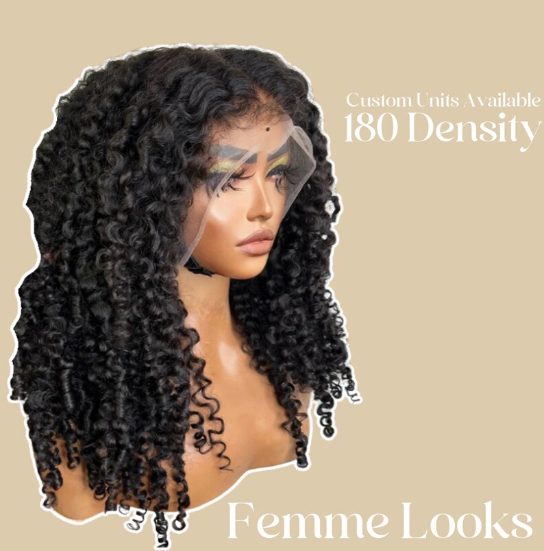 HD LACE 13x6 Brazilian Lace Frontal, 180 Density Curly Wig Unit, Tight