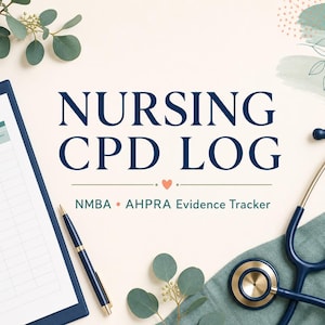 Nursing CPD Log Template and Professional Development Plan | Printable PDF for Australian Nurses