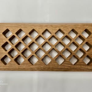 Cape Cod Air Grilles Solid Hardwood Diamond Eggcrate Surface Mount Floor Register