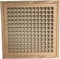 Solid Hardwood Eggcrate Style Flush Mount Floor Register w/ Frame