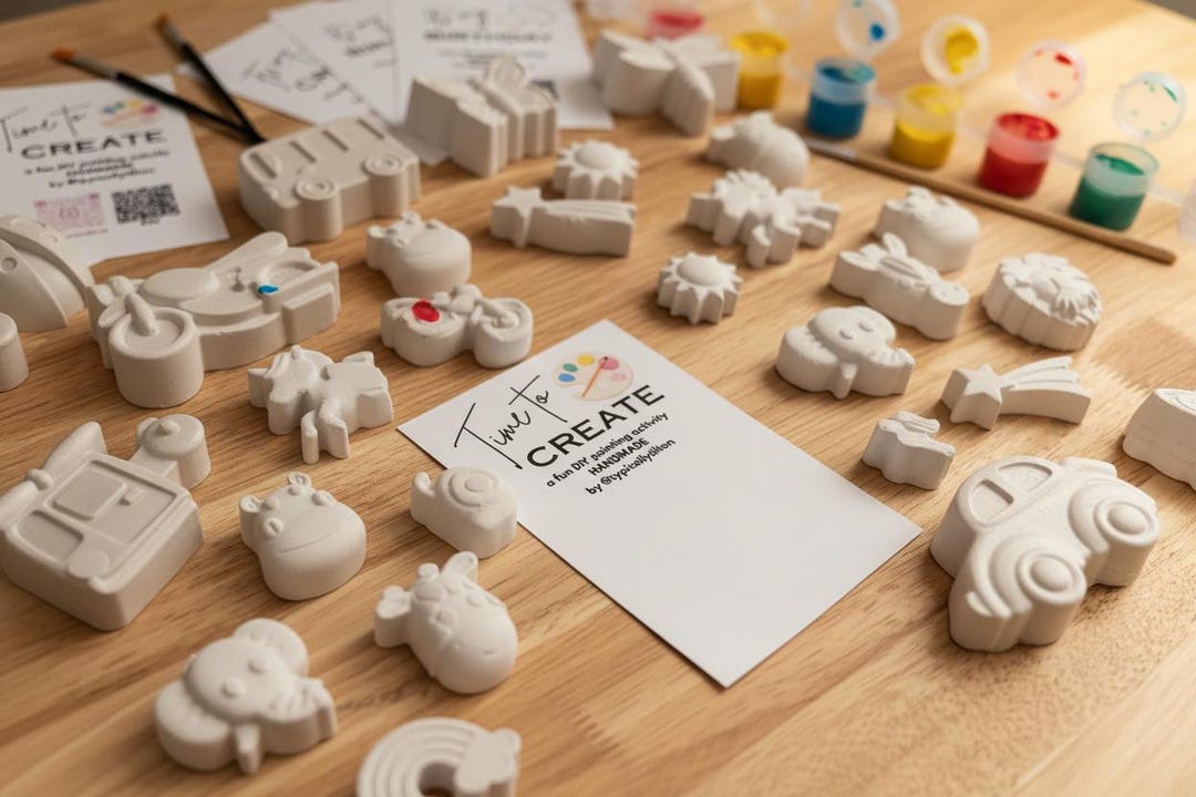 Plaster Fun Hand-poured Plaster Figurines Craft Sets | Birthday Party Activity, DIY ...