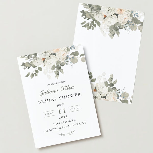 Editable Luxury Bridal Shower Invitation