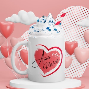 Mok Te Amo – Spaanse I Love You-mok met hartontwerp – romantisch Valentijnsdagcadeau – Love in Spanish koffiemok – cadeau voor hem of haar