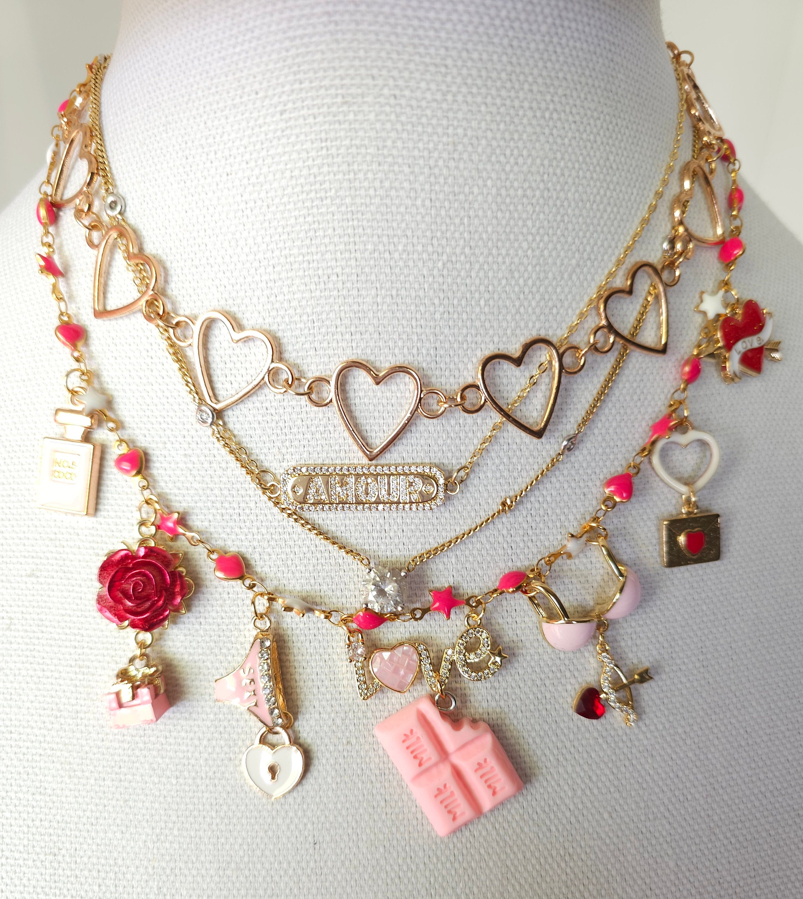 Be My Valentine Charm Necklace - Etsy